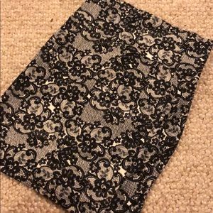 Black Lace Mini Skirt